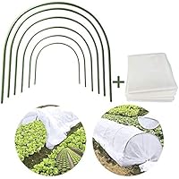JYCRA Mini-Gewächshaus, Pflanzentunnel, 0,9 Unzen, Pflanzreihe aus 6 kunststoffbeschichteten Stahlreifen und Abdeckung…