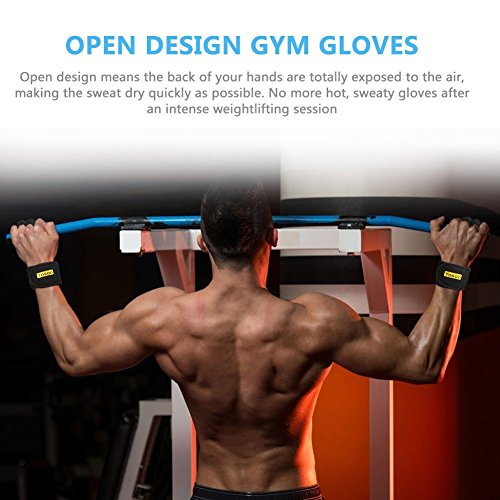 Yosoo Training Crossfit Grips, Fitnesshandschuhe mit Handgelenkschutz für Männer oder Frauen Gewichtheben Krafttraining Turnen, mit Micro Fiber Polsterung zu Vermeiden Schwielen - 6