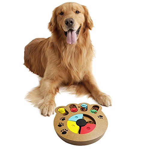 Baby-Pet-Paw-Shape-Wooden-Interactive-Food-Treated-Hide-and-Seek-Activity-Toys-For-Pet-Dog-Slow-Food-Puzzle-Training-Toy