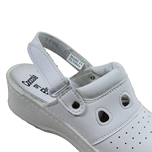 Jal Group PBEA Sicherheitsandale Kochschuhe Laborschuhe Sandale mit Absatz weiss B-Ware - 3