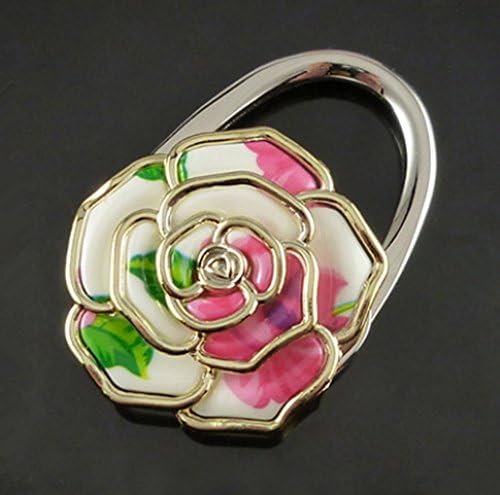 ANKKO Rose Flower Foldable Handbag Purse Bag Hanger Holder Table Hook (Mixed Color)