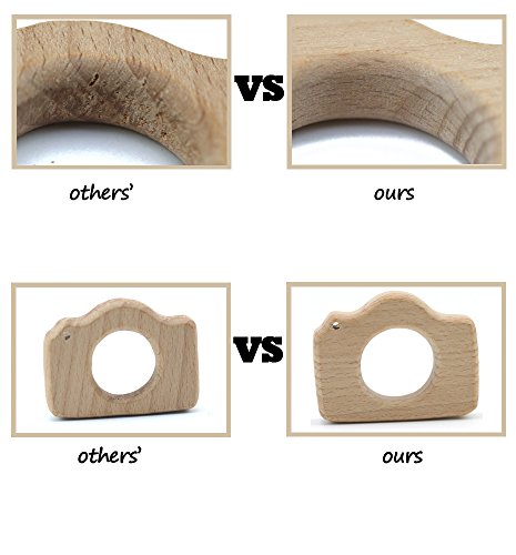 Mamimami Home Baby Teether Holz Diy Tier Rassel organischen Teether Dschungel Spielzeug Holz Waldorf Spielzeug Holz Teether Halskette / Armband DIY Zubehör - 7
