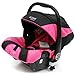 i-Safe System - Raspberry (Pink) Trio Travel System Pram & Luxury Stroller 3 in 1 Complete With Car Seat