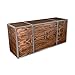 Produktbild abacus-unikate Sideboard Varese 180x55x80 cm aus französischem Nussbaumwurzelfurnier mit Edelstahlrohrgestell
