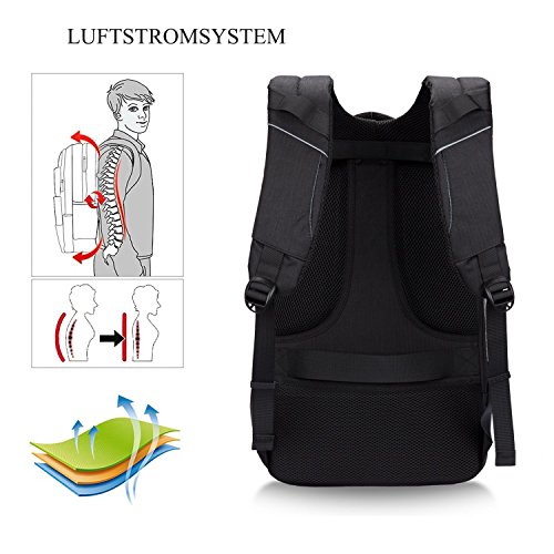 DTBG multifunktions Anti Diebstahl Rucksack mit USB Port Studenten Schule Rucksack leicht Daypack Business Backpack   15 Zoll Laptop Rucksack Computer