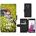 Produktbild PU Leder Wallet Case Folio Schutzhülle // Q01015834 keep calm and carry on 761 // LG G3
