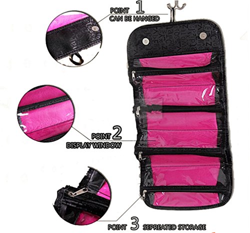 Spielraum Toilettenwäsche Kosmetiktasche Make up Speicher Fall Hänge Zipper Taschen - 2