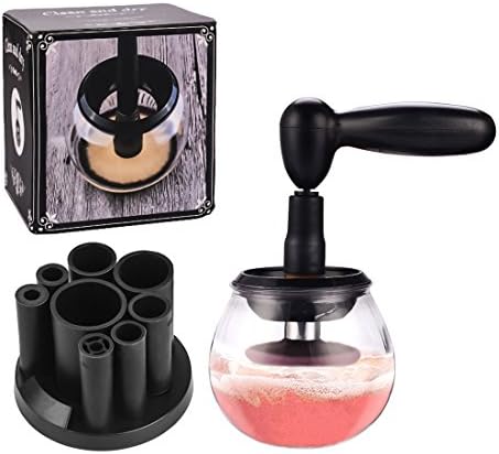 Automatic Electronic Makeup Brush Cleaner, 8 Different Collars Automatic Spinning Makeup Brush Cleaner Device- Prevent Skin Diseases by Removing Various Bacteria from Makeup brushes