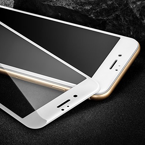 iPhone 8 7 Screen Protector, Humixx Slim 3D Curved Full Coverage Shatterproof 9H Tempered Glass Screen Protector [Anti-blue Light] [Anti Fingerprint] HD Screen Cover Film for Apple iPhone 8/7 (White)