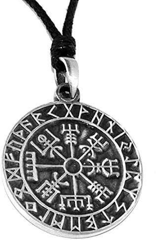Vegvísir Icelandic magical stave sigil Viking Pendant (Runic Compass)