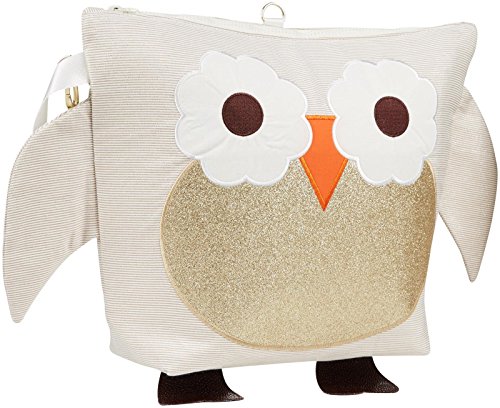 Nikiani Kid's Bella Owl Waterproof Wet & Dry Backpack, Gold Glitter