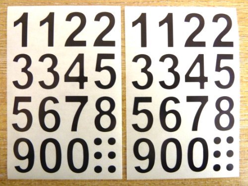 24mm negro adhesivo n  meros 0-9  cortar en forma  autoadhesivo Adhesivo Etiquetas de vinilo  Pl  stico Durable pegatinas