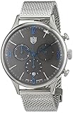 DuFa Unisex Chronograph Quarz Uhr mit Edelstahl Armband DF-9002-11