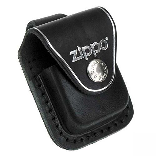 Preisvergleich Produktbild Original Zippo Bag, Schwarze Ledertasche - Gürteltasche