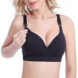 Keysui Women Breastfeeding Nursing Bra Front Open Button
