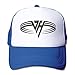 Produktbild Hittings Street Style Printed Pattern Van Halen Unisex Half Mesh Adjustable Baseball Cap Hat Snapback Red Royalblue