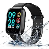 ❤ Diseño de Innovación❤: En lugar De La pantalla monocromática en blanco y negro, el innovador reloj inteligente con pantalla colorida TFT de 1.33 pulgadas (240 x 240), reproducción de colores vívidos y pantalla UI realista. Además, los fondos de pantalla y la visualización de tiempo de este rastreador de fitness impermeable se pueden personalizar para una extensión de su estilo personal. Te ofrecen una oportunidad majestuosa de ser una moda atractiva y llamativa entre la multitud.