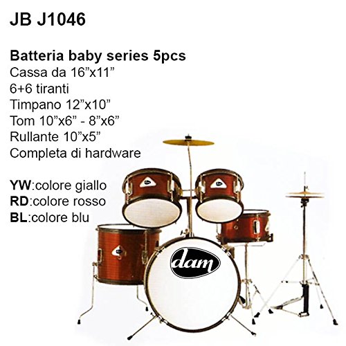 Batteria acustica per bambini 5 pezzi DAM JB-J1046