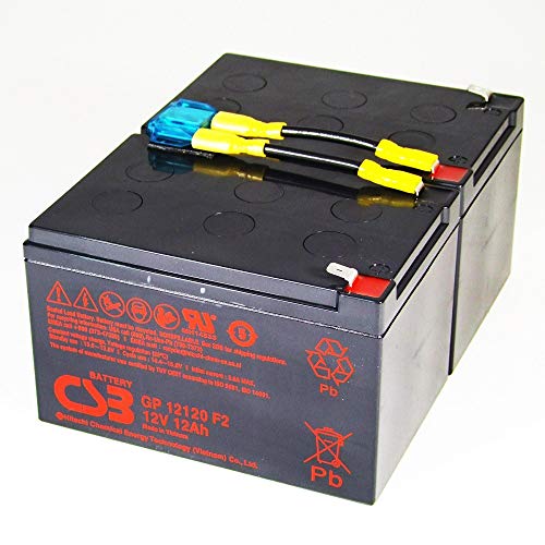 WSB Battery CSB-SCD6 SCD6 - Batteria Compatibile per APC RBC6 RBC 6 Plug & Play