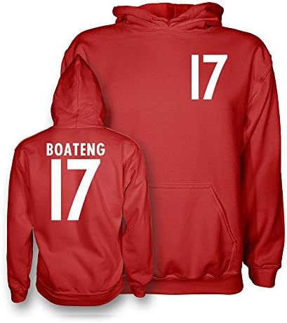 Boateng 17 Football Hero Munich Style Kids Hoodie 15/16 (Red/White) - LB (9-11yrs)