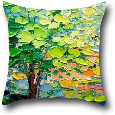 Elec Radio Art Tree Throw Pillow Case Decorative Cotton Square Accent 18*18