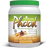 PlantFusion , Phood, 100% Plant-Based Whole Food Meal Shake, Chocolate Caramel, 15.9 oz (450 g)