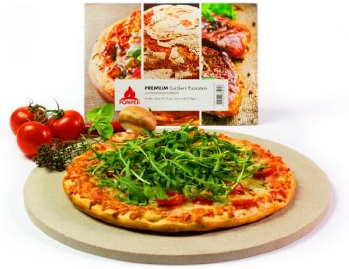 Pompeij® Pizza Stone | Baking Stone for Oven and Grill | Diameter Ø 32 cm | Certified Cordierite Ceramic from France