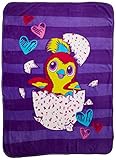 peluche hatchimal Tiro de felpa super suave Manta de peluche Hatchimals para niños, niñas (152 cm x 117 cm), rosa y púrpura