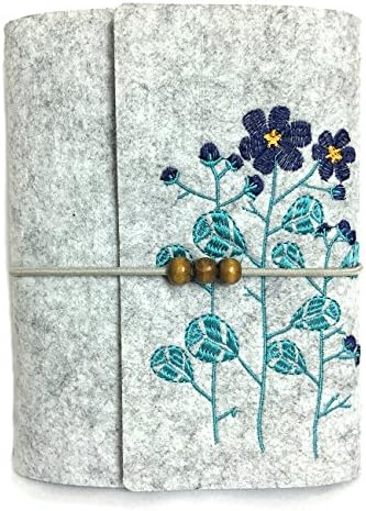 EnvySun Handmande Wool Felt Embroidery Notebook, Sketch Book, Diary (Style 5)
