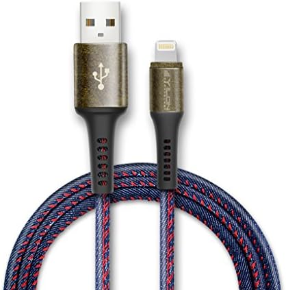 [Apple MFi Certified] Lightning Cable YILON iPhone Lightning Cable 3.3ft Denim Braided USB iPhone Cable For iPhone 7 7 Plus 6S 6S Plus 6 6 Plus SE 5S 5C 5, iPad 2 3 4 Mini, iPad Pro Air 2, iPod,etc (1m/Denim)