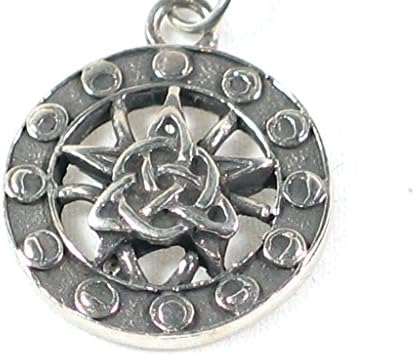 Celtic weave & moon phases Pendant, At one with the universe