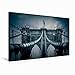 Produktbild Calvendo Premium Textil-Leinwand 75 cm x 50 cm Quer Brooklyn Bridge | Wandbild, Bild auf Keilrahmen, Fertigbild auf Echter Leinwand, Leinwanddruck Orte Orte