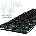 Produktbild Mechanische Tastatur HAVIT LED Hintergrundbeleuchtung Gaming tastatur (US Layout), extrem dünn und leicht, Kailh Neueste Low Profil-Tastatur (Blue Switches),87 Tasten mit USB-Kabel