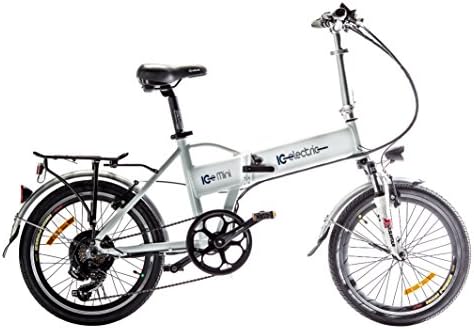 IC Electric Mini Folding Bicycle, Unisex adult, White