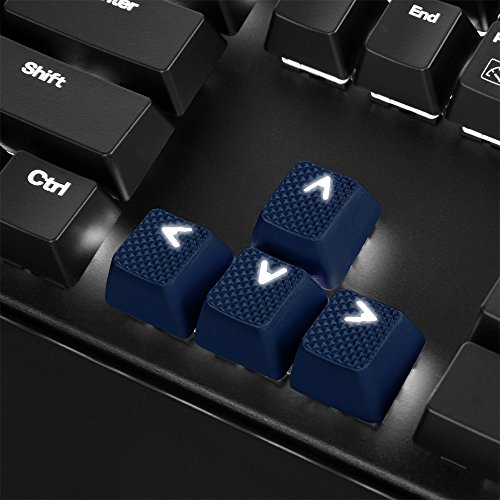 Sharkoon Mechanical Rubber Keyset dunkelblau Gummierte Tastenkappen für mechanische Tastaturen mit Kailh- und Cherry MX-Schaltern - 4