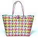Produktbild MULTICOLOUR XXL Trend Tasche Korbtasche Flechttasche Flechtkorb Strandtasche Strandkorb Shopper Big Bag geflochten Kunststoff bunt