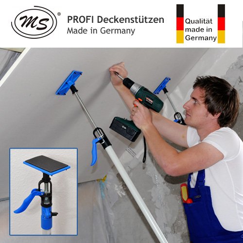 PROFI Universal Deckenstütze mit Standhhilfe – Die dritten Hand – 1.210-2.870mm – Tragkraft 40 kg – Made in Germany – MS-US2000 - 3