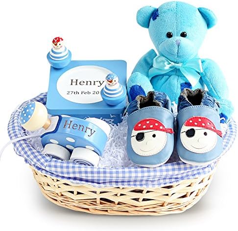 Pirate Ahoy Baby Gift Basket (Optional Personalisation), Newborn Baby Hamper, Baby Shower Ideas, Christening Gifts, Maternity Presents