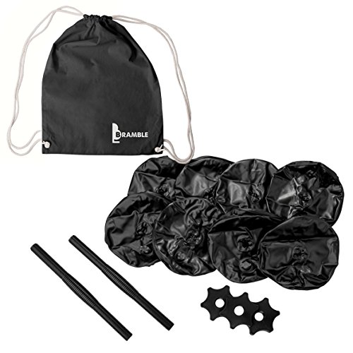 Bramble – Kompaktes Reise Turn-Set – mit Wasser gefüllte Hanteln für Armtrainer. Vollständiges Set – regulierbare Gewichte bis zu 16 KG – mit Tragtasche, für Männer und Frauen - 2