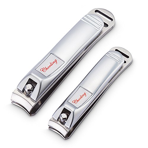 Chooling Fingernail & Toenail Clippers Set - Sharpest Stainless Steel Big Nail Clipper - Quality Nail Trimmer - Perfect Nail Cutter for Men & Women - Great Gift