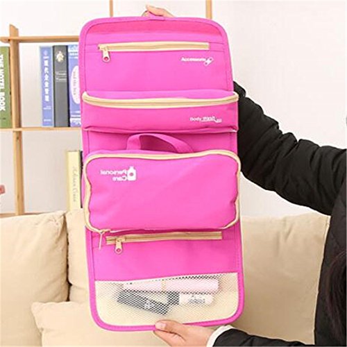 Preisvergleich Produktbild GUJJ Wasserdichte Tourismus Eitelkeit Pauschalreisen Kosmetiktasche weiblichen Travel Bag kann mit Make-up-Sets ausgestattet werden, Rosa