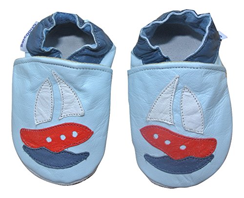 Soft leather baby shoes boats