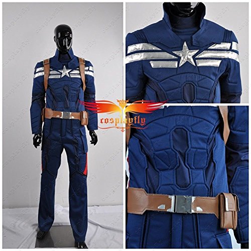 Captain America 2 The Winter Soldier Steve Rogers Cosplay Costume (Male L)