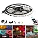 Produktbild Expower 5M LED Streifen 5050 SMD LEDs mehrfarbig LightStrip steuerbar via App,Dimmbar bis zu 16 Millionen Farben Kompatibel mit Amazon Alexa (Echo, Echo Dot) (5M RGB)