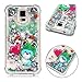 Produktbild Samsung Galaxy S5 / S5 NEO Hülle, JINCHANGWU Durchsichtiges TPU-Gel-Stoßfänger-Silikon-Schlagfestes Schutz-Luxus Funkelnder Bling Glitter-flüssiger Quicksand (Hund)