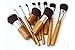 Beauty Kingdom 11pcs Set Bamboo Handles Makeup Brushes Natural Make up Brushes Cosmetics Brush Makeup Brushes Sets Soft Makeup Brush Set Cosmetic Tool Kit with Portable Pouch