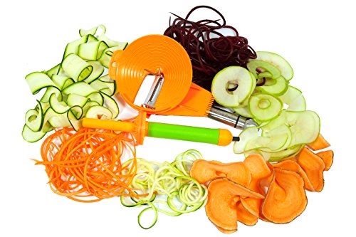 KochWunder Julienne- & Spiralschneider Set inkl. einem abnehmbaren 2-Klingen-Duo-Schälers - 5