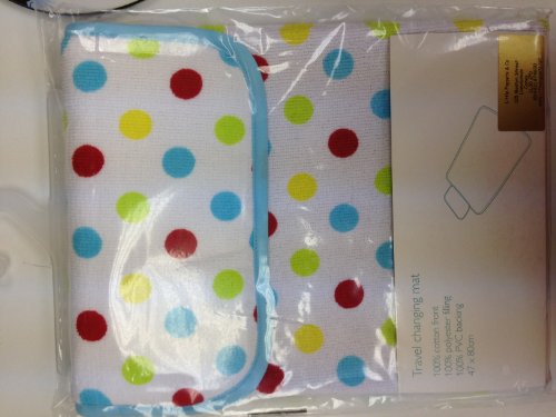 Portable Fabric Travel Changing Mat - Spotty Design - PVC Backed