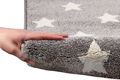 Kinderteppich Happy Rugs LITTLE STARS silbergrau/weiß 80 x 150 cm - 3