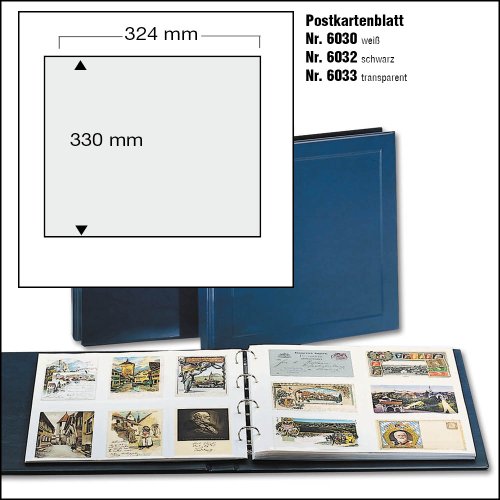 5er PACK SAFE 6030 ERGÄNZUNGSBLÄTTER HÜLLEN FÜR SAFE 1250 BOGENALBUM RINGBINDER FÜR BOGEN GRÖSSE 335 x 330 mm ---- IDEAL FÜR BRIEFMARKENBOGEN - BLOCKS - AKTIEN - HISTORISCHE WERTPAPIERE - DOKUMENTE